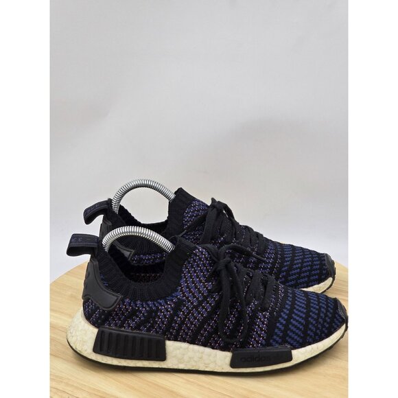 Adidas NMD_R1 STLT Primeknit Noble Indigo Athletic Running Shoes Womens sz 7 - Picture 2 of 9